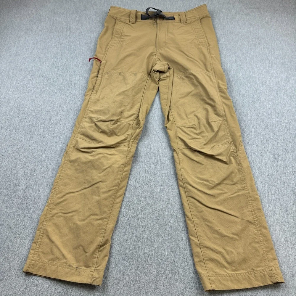 REI Co-op Pants Mens 32x32 Brown Screeline‎ Belted Hiking Outdoor Utility Casual